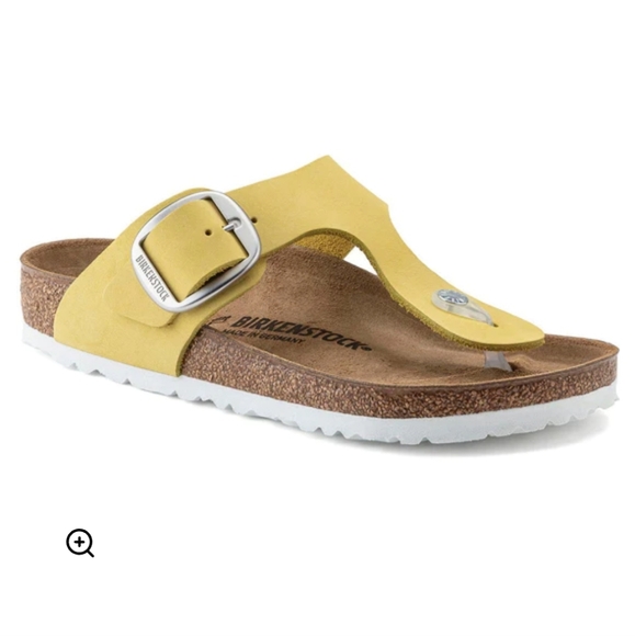 Birkenstock Shoes - BIRKENSTOCK Gizeh Big Buckle Sandal Popcorn Yellow, Size EU 38